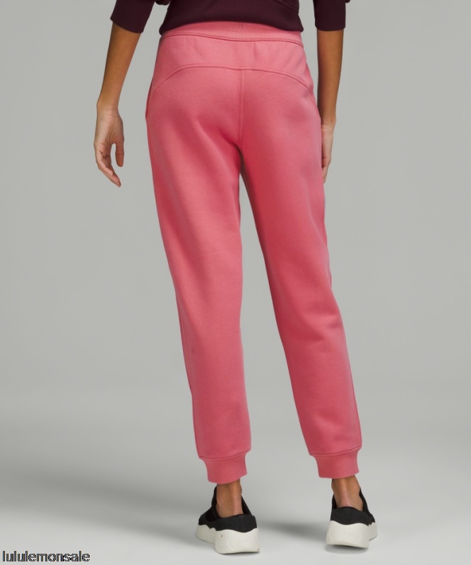 Lululemon Damen DELULU242 | Pink Blossom Scuba High-rise Jogginghose Aus Fransenfrottee
